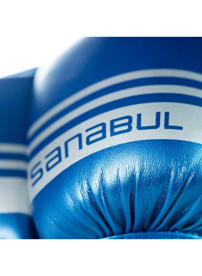 سنابول قفازات سانابول كور MMA للرجال والنساء، ٧ أونصات، فنون قتالية مختلطة MMA، تدريب على السجال والمصارعة، قفازات كيك بوكسينغ مبطنة، أزرق/فضي - Image 5