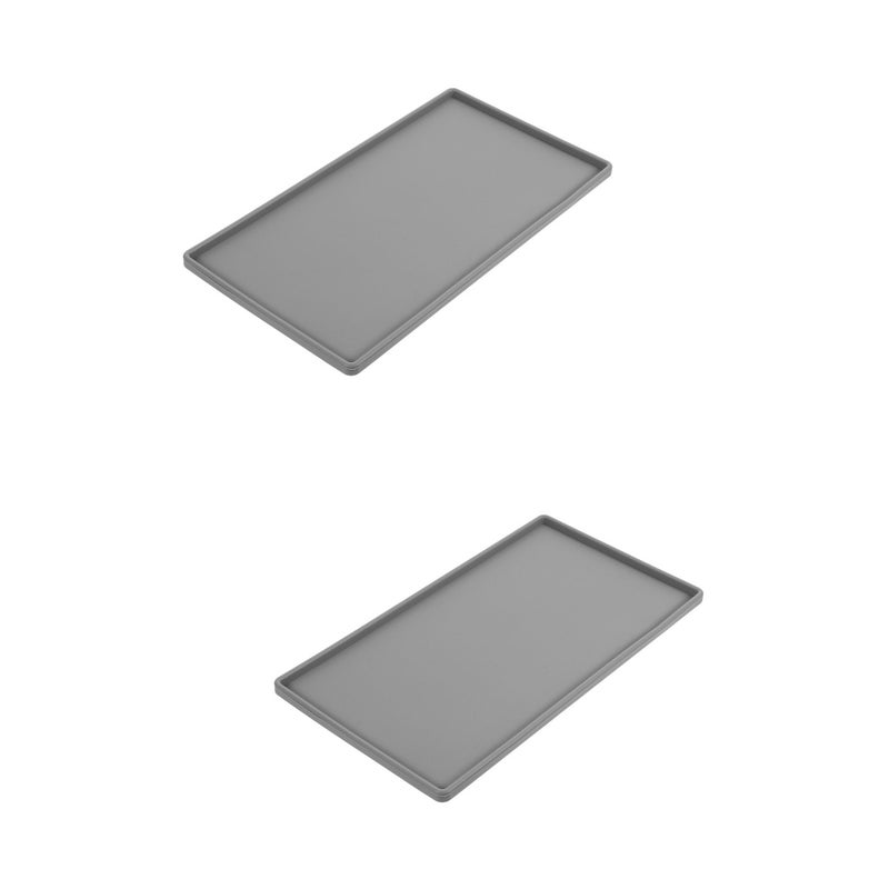 2pcs Silicone Storage Tray Nonslip Storage Plate Coffee Cups Drying Tray for Home Office - Image 1