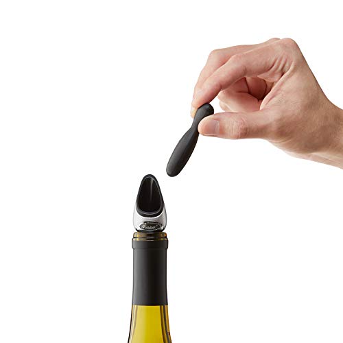 rabbit Metrokane Rabbit Wine Pourer with Stopper, Black, W6116N, 1 EA - Image 5