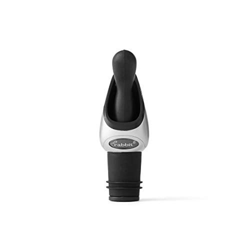 rabbit Metrokane Rabbit Wine Pourer with Stopper, Black, W6116N, 1 EA - Image 2