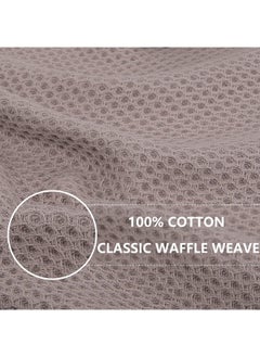 FPC 100% Cotton Waffle Weave Dish Cloths - Ultra Soft, Absorbent, Quick-Drying Kitchen Towels, 34x34 cm, 4-Pack (Mixed Colors)  - Image 3