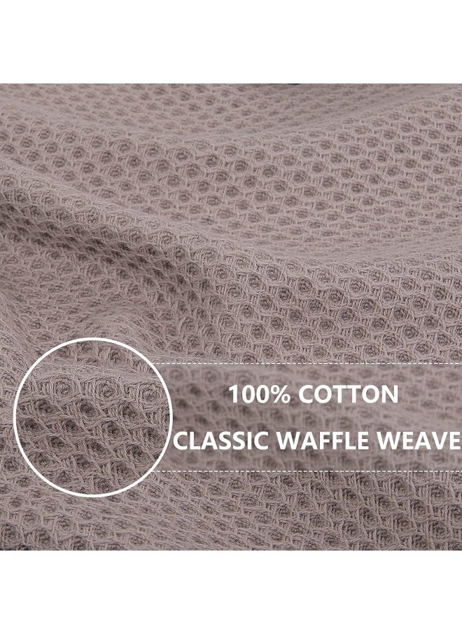 FPC 100% Cotton Waffle Weave Dish Cloths - Ultra Soft, Absorbent, Quick-Drying Kitchen Towels, 34x34 cm, 4-Pack (Mixed Colors)  - Image 3