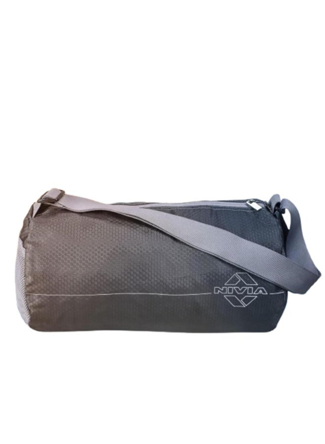 Nivia Basic Duffle Polyester Bag for Men & Women, Gym Bags, Adjustable Shoulder Strap, Side Mesh Pocket, Gym Duffle Bag (Grey),Capacity-11 liters - Image 1