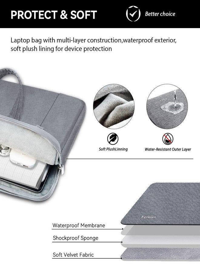 Ferkurn 17 17.3 Inch Laptop Bag Case Women Men Compatible with HP OmniBook Envy Omen Pavilion/LG Gram/Dell Inspiron Precision/Yoga ThinkPad, Carrying Briefcase Messenger Computer Bag 18 inch, Grey - Image 5