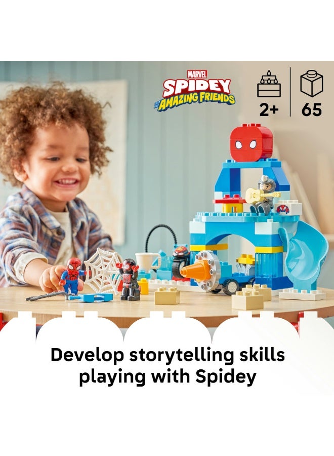 ليغو ‏DUPLO Marvel مقرات فريق سبايدي الشبكية، مكعبات بناء للأطفال بعمر سنتين وأكثر (٦٥ قطعة) 10464 - Image 2