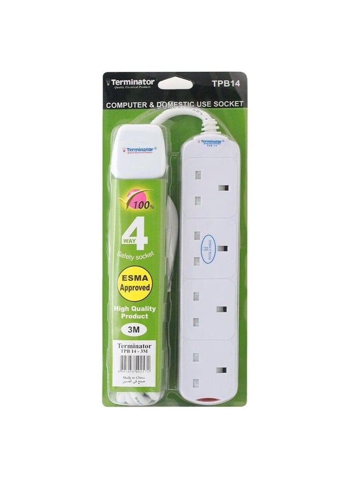 Terminator - Terminator 2 Way Universal Power Extension Socket 3M - Image 1