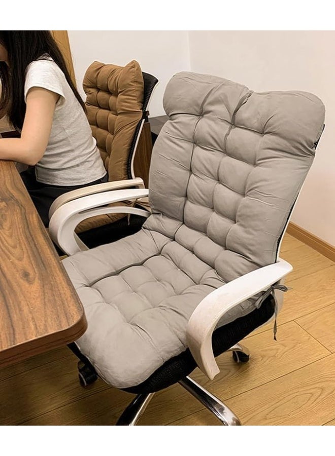 Padded chair cover 45x100 cm – comfortable cushion with a fixed back and base tie, high-density fiber filling and soft HR cotton fabric - Image 3