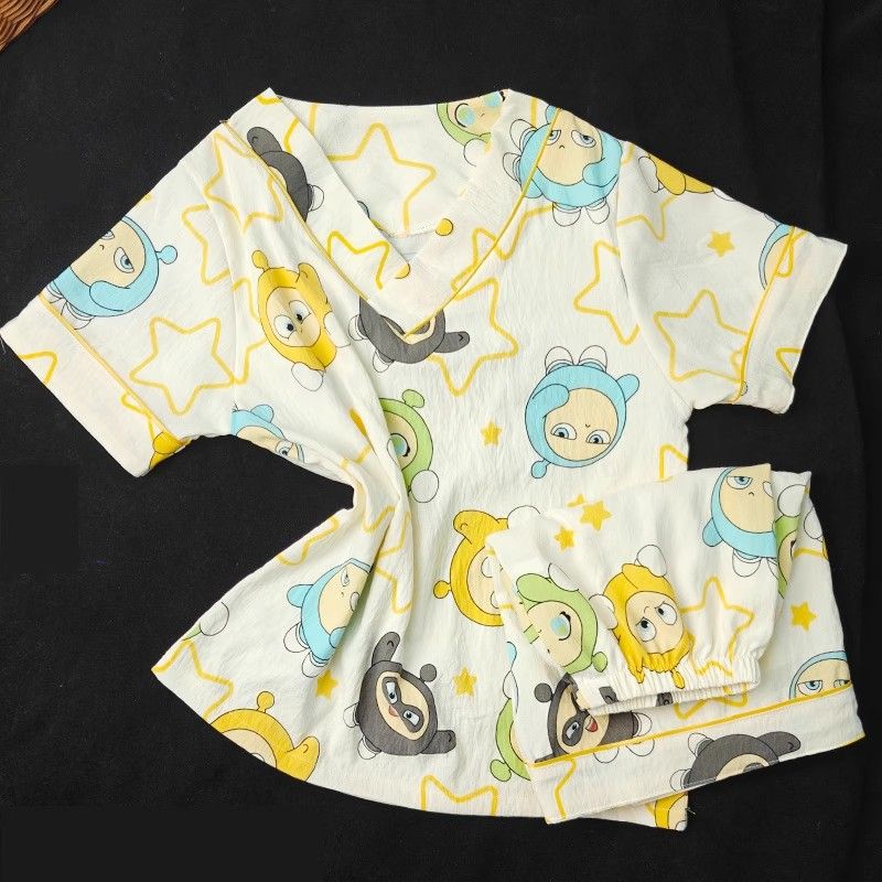 Kids Lightweight Cartoon Pyjama Bottoms Set - Image 3