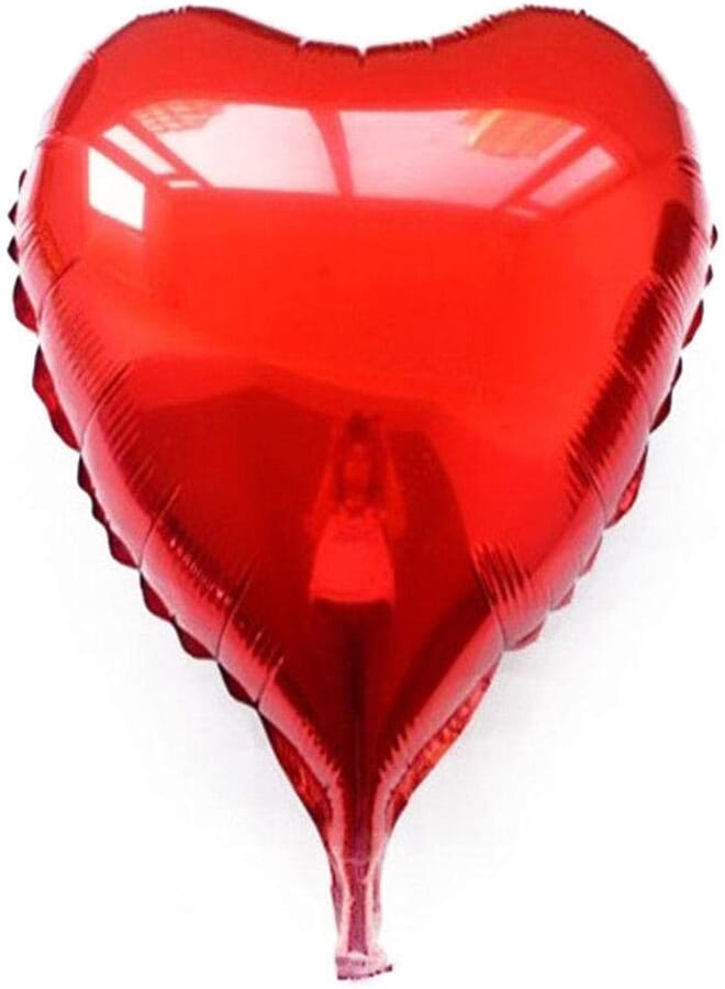 Salux ReD Heart Shaped Foil Balloon - Valentines - Wedding - 18in