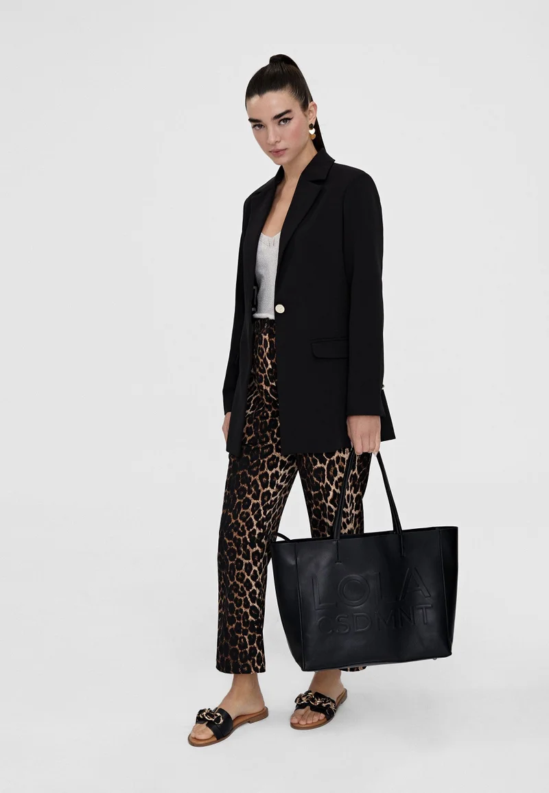 Lola Casademunt Animal print cropped trousers