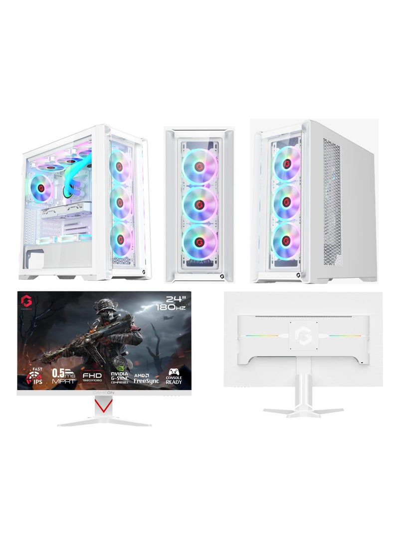 GAMEON حزمة كمبيوتر الألعاب GAMEON | معالج Intel Core i5-12400F | RTX 3050 6GB | 16GB DDR5 RAM | 1TB NVMe SSD | شاشة ألعاب IPS 180Hz | H610M-K D5 | 650W PSU | واي فاي | صندوق Vortex A | ضمان لمدة سنة واحدة - Image 3