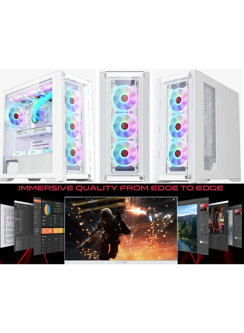 GAMEON حزمة كمبيوتر الألعاب GAMEON | معالج Intel Core i5-12400F | RTX 3050 6GB | 16GB DDR5 RAM | 1TB NVMe SSD | شاشة ألعاب IPS 180Hz | H610M-K D5 | 650W PSU | واي فاي | صندوق Vortex A | ضمان لمدة سنة واحدة - Image 4