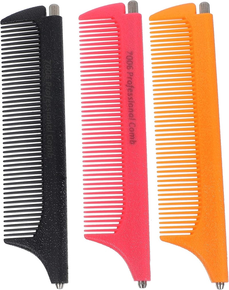 minkissy 3pcs Retractable Pintail Combs Rat Tail Combs Hair Teasing Brush for Home Salon Hair Parting Cutting and Teasing 846 Inches Random Color