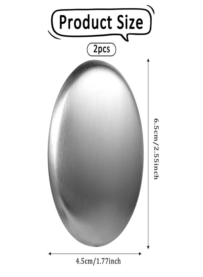 ElevateTech 2 PCS Stainless Steel Soap Bar Odor Absorber Metal Odor Remover Bar Eliminating Odor Fish Onion Garlic Scents from Hands - Image 2