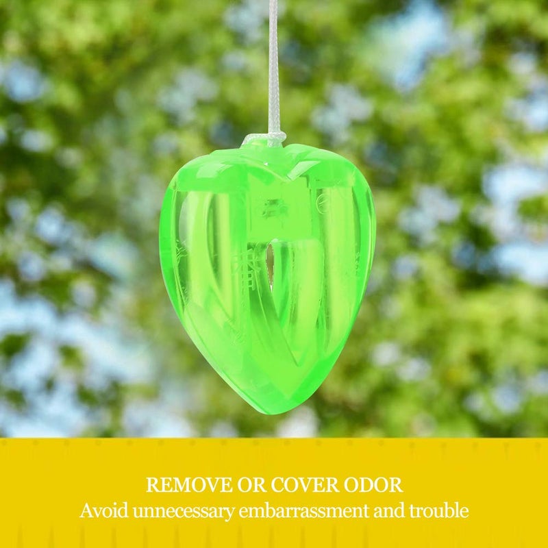 OUKA Perfume Bottle Necklace , Portable Perfume Bottle Necklace Automatic Volatilization Heart\u2011Shaped Perfume Pendant Locket for Women (green) - Image 5
