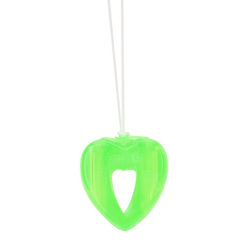 OUKA Perfume Bottle Necklace , Portable Perfume Bottle Necklace Automatic Volatilization Heart\u2011Shaped Perfume Pendant Locket for Women (green) - Image 1