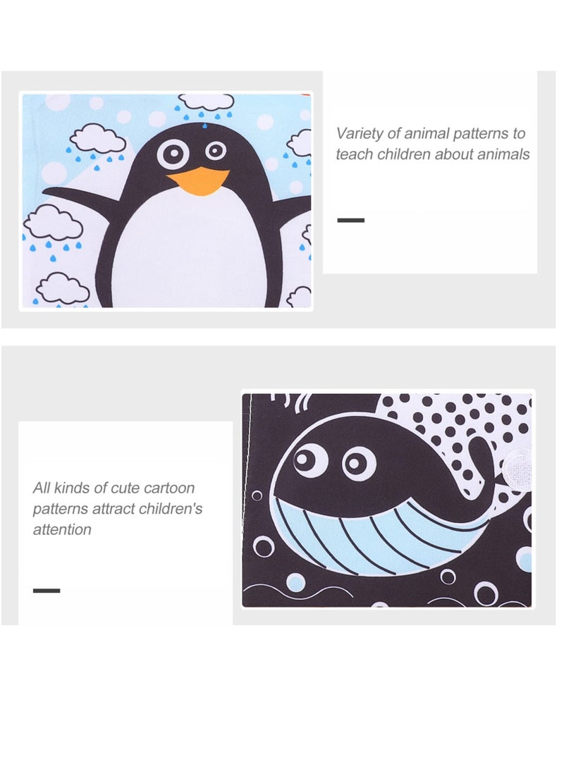 SYOSI Soft Baby Cloth Books My First Bath Books Crinkle Fun Sea Animal Baby Books Early Education Toys for Infant Toddler Kids Children - Image 2