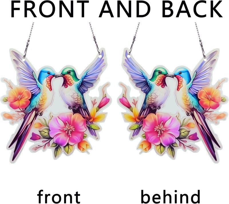 thmnj Hummingbird Ornaments Colorful Window Hanging Decorations Home Wall Decor for Bedroom Patio Indoor Outdoor - Image 4