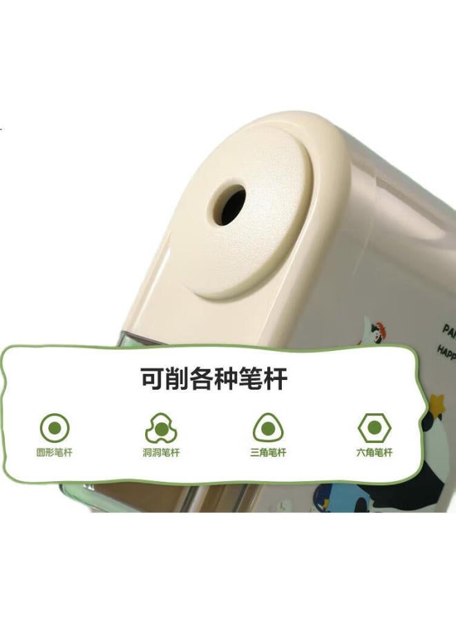 Deli Automatic Pencil Sharpener For Students Hand-Cranked Pencil Sharpener/Cartoon Pencil Sharpener Back To School Exam Gift Blue - Image 2