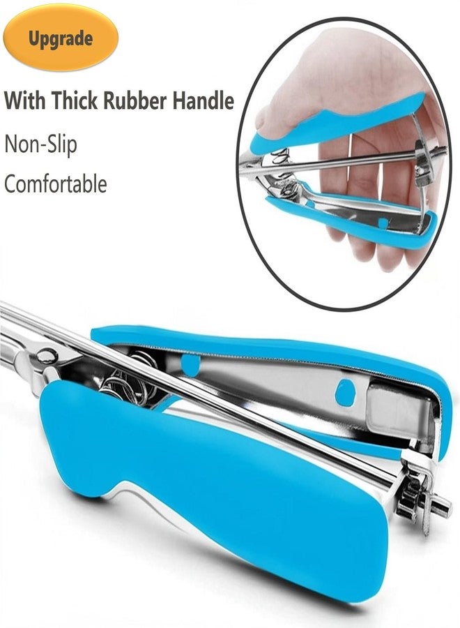 LLESCA Cookie Scoop Set, 3Pcs Ice Cream Scoop, Cookie Scoops for Baking Set of 3, 18/8 Stainless Steel Cookie Scooper for Baking, Ice Cream Scooper with Trigger Release, Blue Soft Grip Cookie Dough Scoop - Image 3