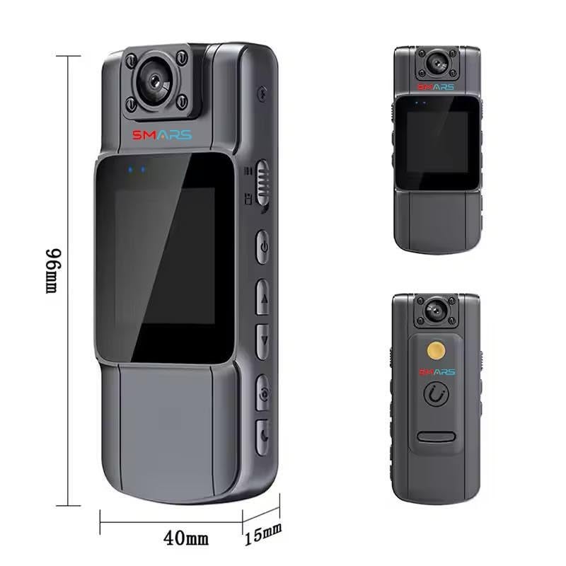 smars 1080P HD WiFi Wearable Body Camera I Police Video Recorder with Night Vision I 180° Adjustable Lens - Image 3