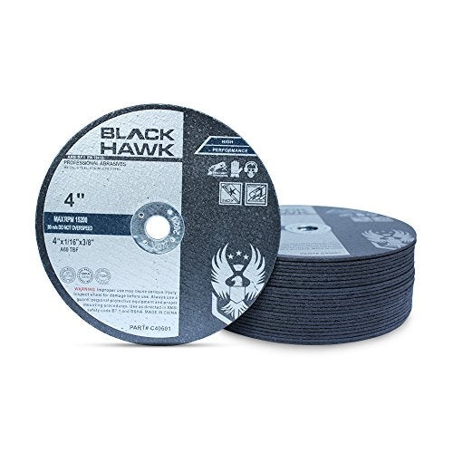 BHA Metal and Stainless Steel Cut Off Wheels for Die Grinders, 4” x 1/16” x 3/8” - 25 Pack - Image 2