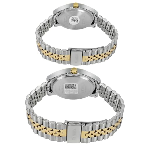 TIMEX Analog Watch for Unisex with Silver-Tone Round Dial & Multicolor Stainless Steel Bracelet Band Water Resistant Unisex Wrist Watches - TW0PRE001 - Image 4