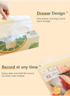 Generic Reusable Small Food Fresh Bag, Thickened Box, 30pcs in a Box, Extractable Double Seal, Refrigerator Food Sealer, Self-Sealing Bag Double Ribbed Dense Bag, 16x14cm  - Image 3