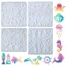 WJIAAA Ocean Theme Silicone Molds 4PCS Marine Life Resin Eearring Molds for Jewelry Making Jellyfish Shell Starfish DIY Epoxy Resin Craft Supplies Lighthouse Ship Wheel for Earring Keychain Pendant - Image 2