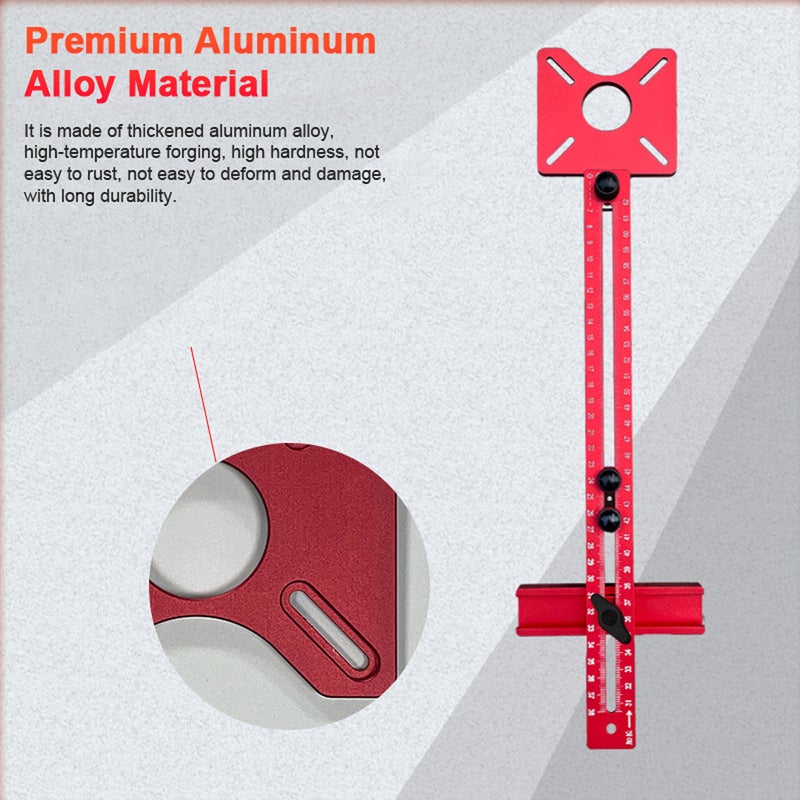 400mm Aluminum Alloy Milling Grooves Bracket with Base Detachable Woodworking Router Circle Jig Hole Opener for Trimming Machine Carpentry Circle Cutting Positioning Guide Board Tools - Image 2
