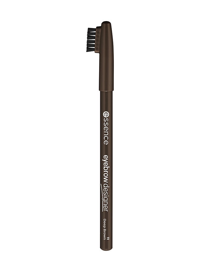 Essence Eyebrow Designer | 11 Deep Brown | Smooth Application | Natural Finish | Defines & Shapes Brows | With Built-In Brush | Long Lasting | Easy To Use Brow Pencil Deep Brown 11 - Image 2