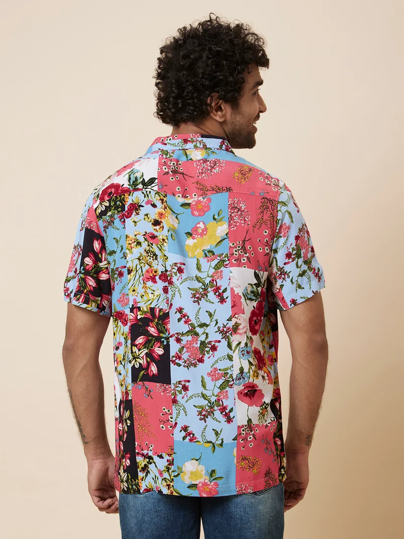globus Globus Men Multi Floral Printed Regular Fit Casual Resort Shirt