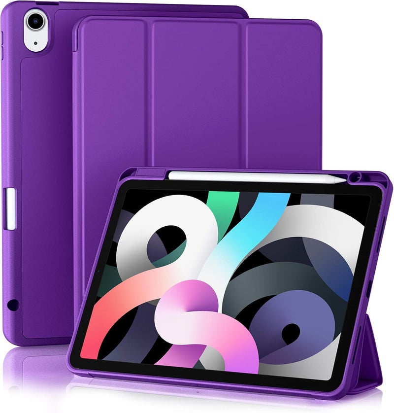 Akkerds Compatible with iPad Air 11 Inch Case 7th/6th Generation (M3/M2) 2025/2024, for iPad Air 5th/4th Generation Case 10.9 Inch 2022/2020 with Pencil Holder[Auto Sleep/Wake], Purple - Image 1
