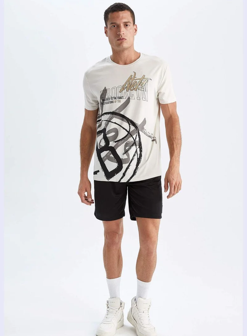 DeFacto Man NBA Brooklyn Nets Licenced Knitted T-Shirt