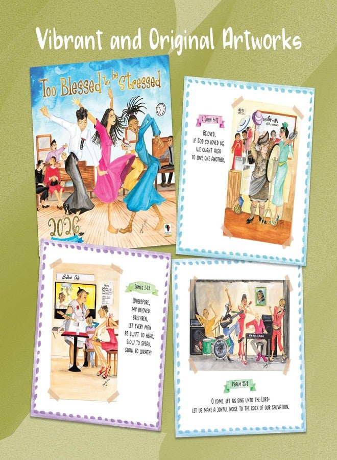 African American Expressions 2026 Wall Calendars - Monthly Calendars Celebrating Black Culture & History - 12x12 Hanging Calendar - 16 Months (Too Blessed to be Stressed) - Image 2