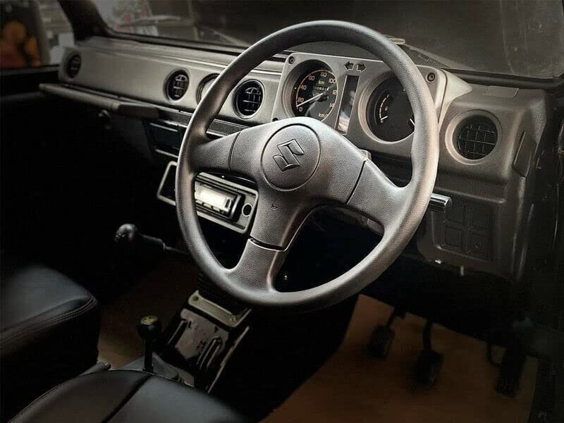 Maruti Gypsy Steering Wheel Black Colour with Horn Button Compatible for Maruti Gypsy Maruti Gypsy Spare Parts,Maruti Gypsy Accessories