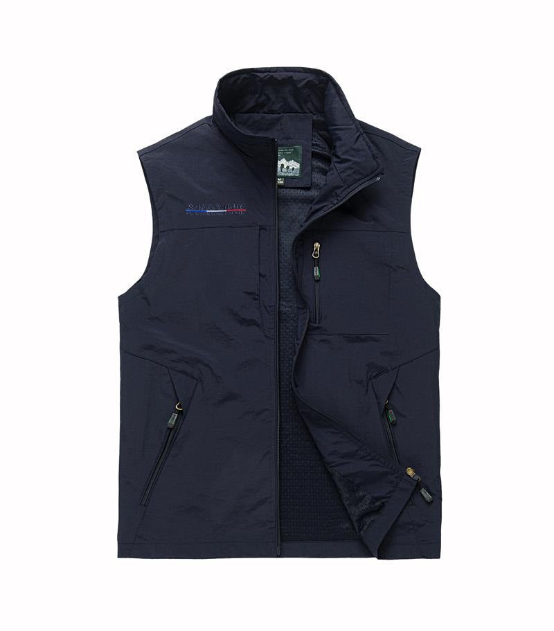 New Casual Vest Men'S Outdoor Collar Fishing Pography Advertising Vest 1906 - Image 1
