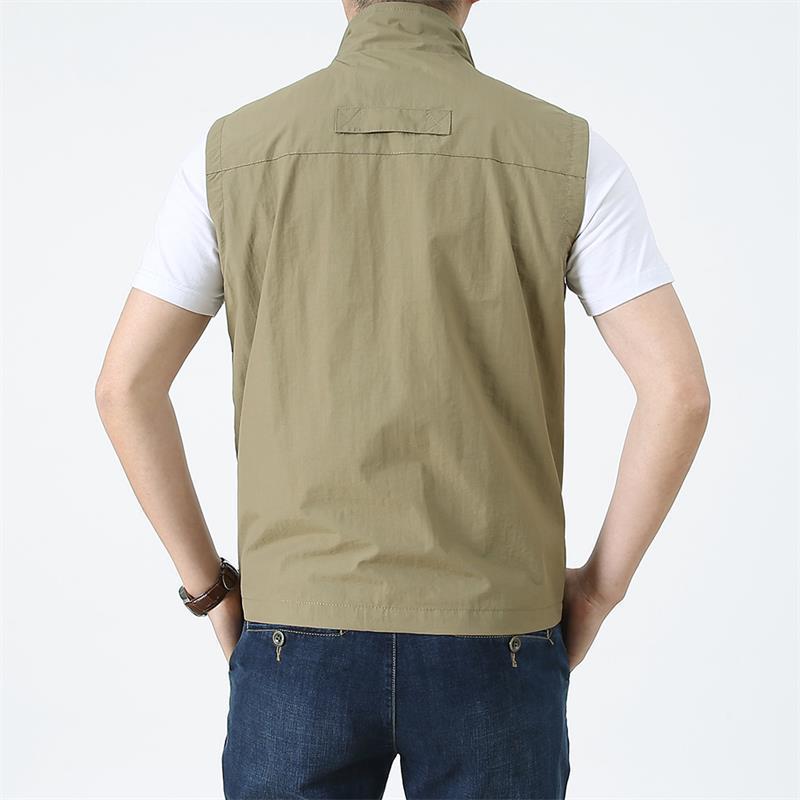 New Casual Vest Men'S Outdoor Collar Fishing Pography Advertising Vest 1906 - Image 3