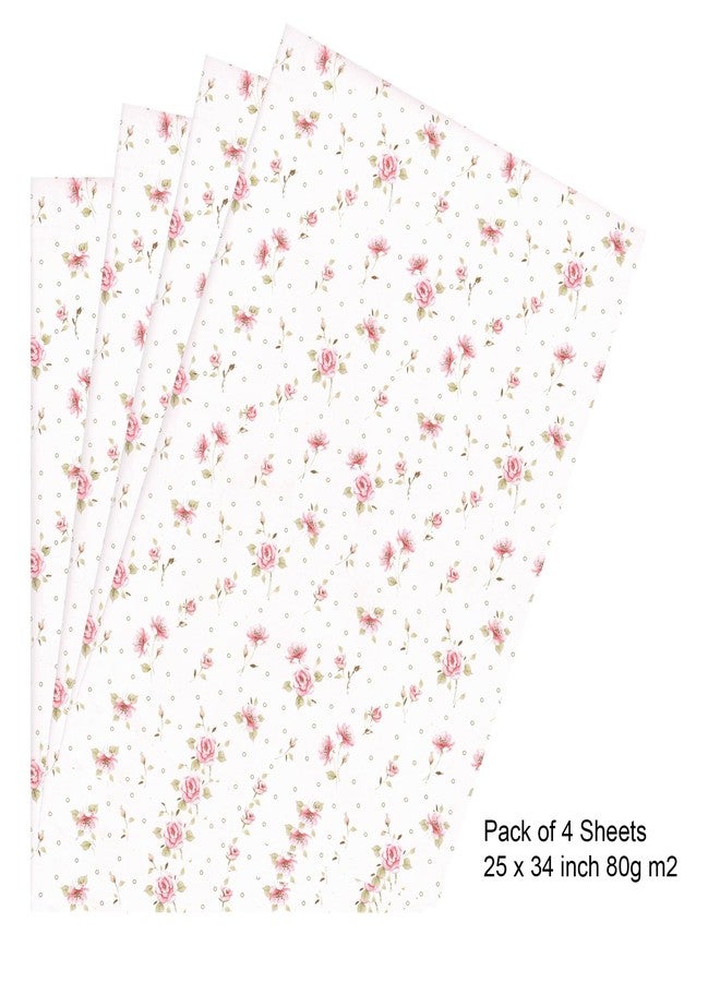 arkamii Premium Wrapping Paper Set of 4 Sheets Size 34 x 25 inch Mini Rose Gift Wrap (18-9237 - Image 4