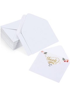 Yahenda 200 Count Mini Gift Card Envelopes Bulk Wedding Pocket Small Paper Envelopes Gift Card Sleeves Greeting Business Card Envelopes Tiny Envelope For Mother'S Day 4 X 2.7 Inch(White)  - Image 1
