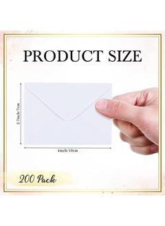 Yahenda 200 Count Mini Gift Card Envelopes Bulk Wedding Pocket Small Paper Envelopes Gift Card Sleeves Greeting Business Card Envelopes Tiny Envelope For Mother'S Day 4 X 2.7 Inch(White)  - Image 2