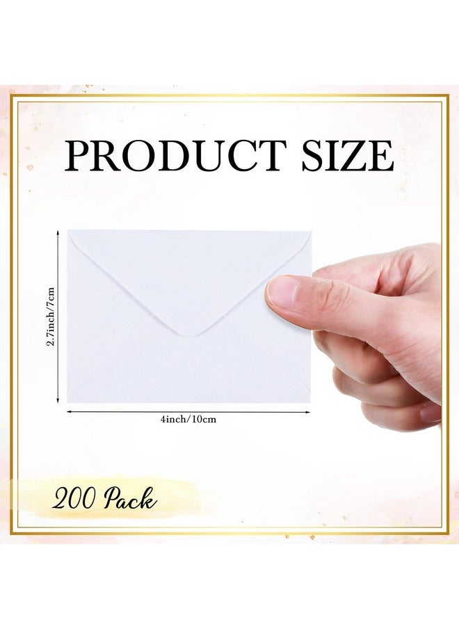 Yahenda - 200 Count Mini Gift Card Envelopes Bulk Wedding Pocket Small Paper Envelopes Gift Card Sleeves Greeting Business Card Envelopes Tiny Envelope For Mother'S Day 4 X 2.7 Inch(White) - Image 1