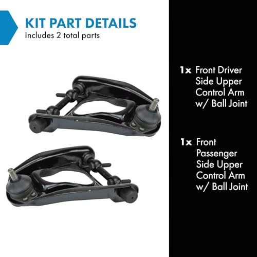 TRQ Front Upper Control Arm with Ball Joint Set Compatible with 1964-1966 Ford Falcon Mustang 1964 Sprint Mercury Comet - Image 2