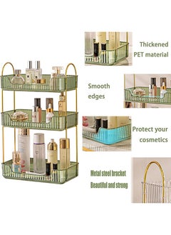 XiuWoo 3-Tier Skincare Organzier Makeup Organization Storage Cosmetics Organizer Lipstick Perfume Cosmetic Skin Care Product Storage Rack Bathroom Corner Shelf Organizer Accessories  - Image 3