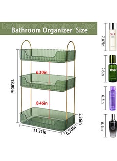 XiuWoo 3-Tier Skincare Organzier Makeup Organization Storage Cosmetics Organizer Lipstick Perfume Cosmetic Skin Care Product Storage Rack Bathroom Corner Shelf Organizer Accessories  - Image 2