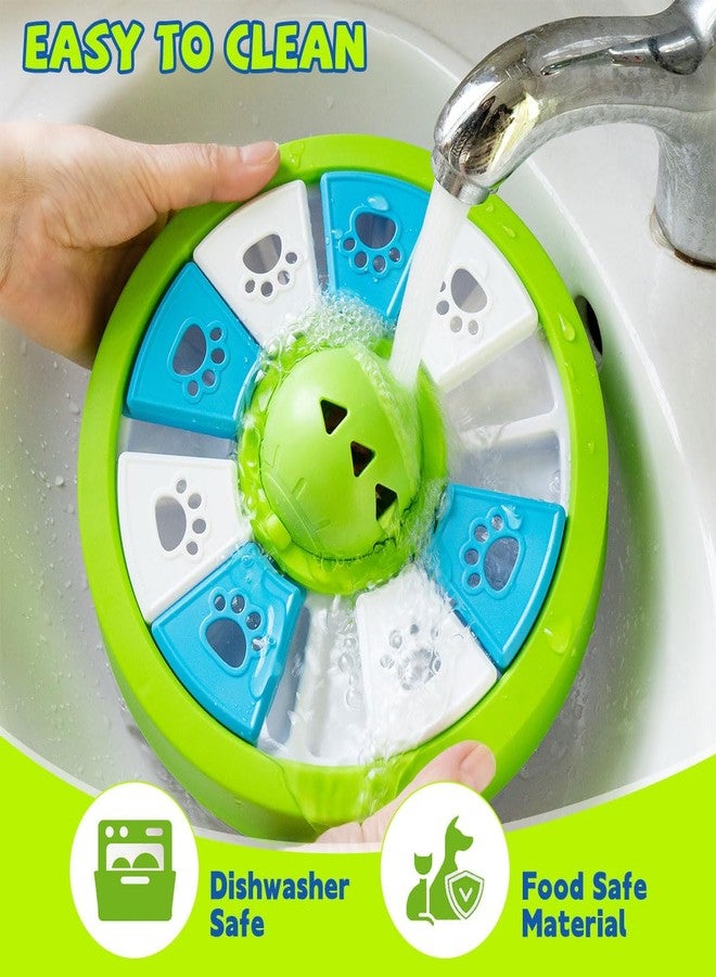 Qpets® Slow Feeder Dog Bowl, Pet Food Dispenser with Rattling Ball, 360° Rotatable Lid & 10 Grids to Prevent Bloat, Dog Puzzle Feeder Toy Mental Stimulation Fast Eating for All Breeds - Image 3