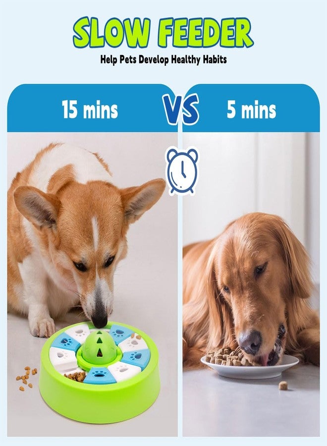 Qpets® Slow Feeder Dog Bowl, Pet Food Dispenser with Rattling Ball, 360° Rotatable Lid & 10 Grids to Prevent Bloat, Dog Puzzle Feeder Toy Mental Stimulation Fast Eating for All Breeds - Image 5
