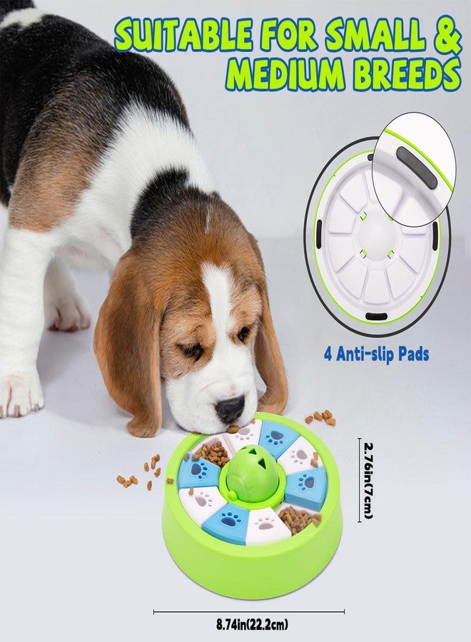 Qpets® Slow Feeder Dog Bowl, Pet Food Dispenser with Rattling Ball, 360° Rotatable Lid & 10 Grids to Prevent Bloat, Dog Puzzle Feeder Toy Mental Stimulation Fast Eating for All Breeds - Image 2