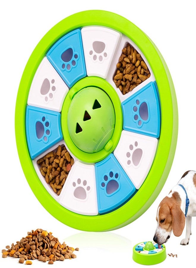 Qpets® Slow Feeder Dog Bowl, Pet Food Dispenser with Rattling Ball, 360° Rotatable Lid & 10 Grids to Prevent Bloat, Dog Puzzle Feeder Toy Mental Stimulation Fast Eating for All Breeds - Image 1