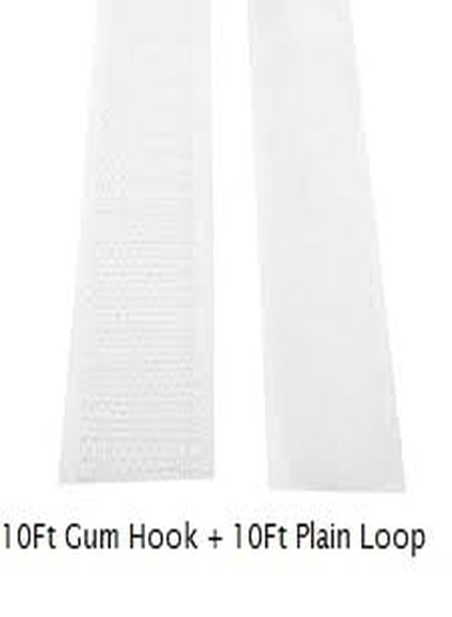 Trendmad Plain Loop and Self Adhesive Hook Tape Roll, Mounting Tape for Picture and window/door frames to fix Mosquito Net (10Ft Hook + 10Ft Loop, White, Width-20mm) - Image 2